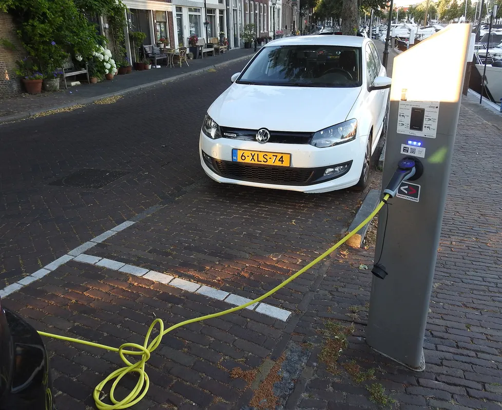 Een laadpunt voor elektrische auto's